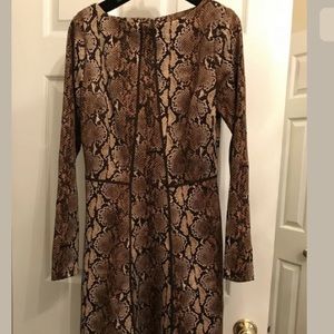 Michael Kors Brown Snake Stretch Knit Dress 2